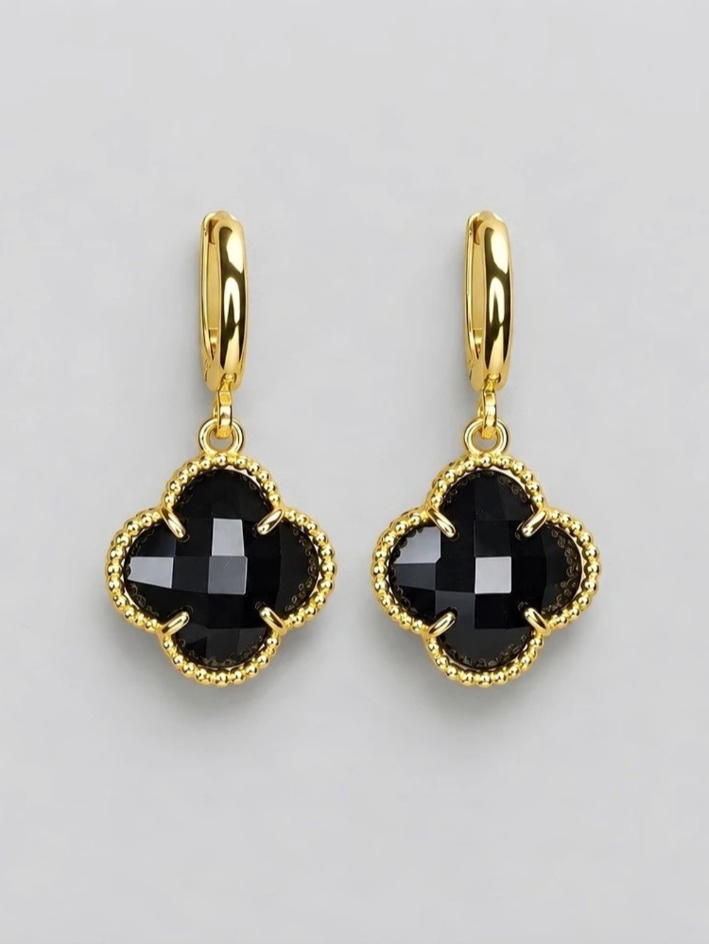 Black & Gold Drop Earrings Like New